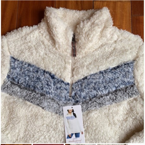 New Weatherproof Vintage Cozy Sherpa 1/4 Zip Pullover Size M Medium or Large NWT - Picture 10 of 10